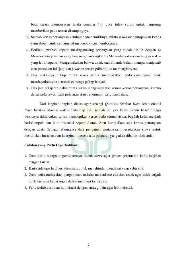 Penerapan Strategi Questions Students Have Qsh Dalam Penerapan Strategi Questions Students Have Qsh Dalam
