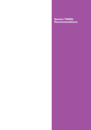 Section THREE: 
Recommendations
 