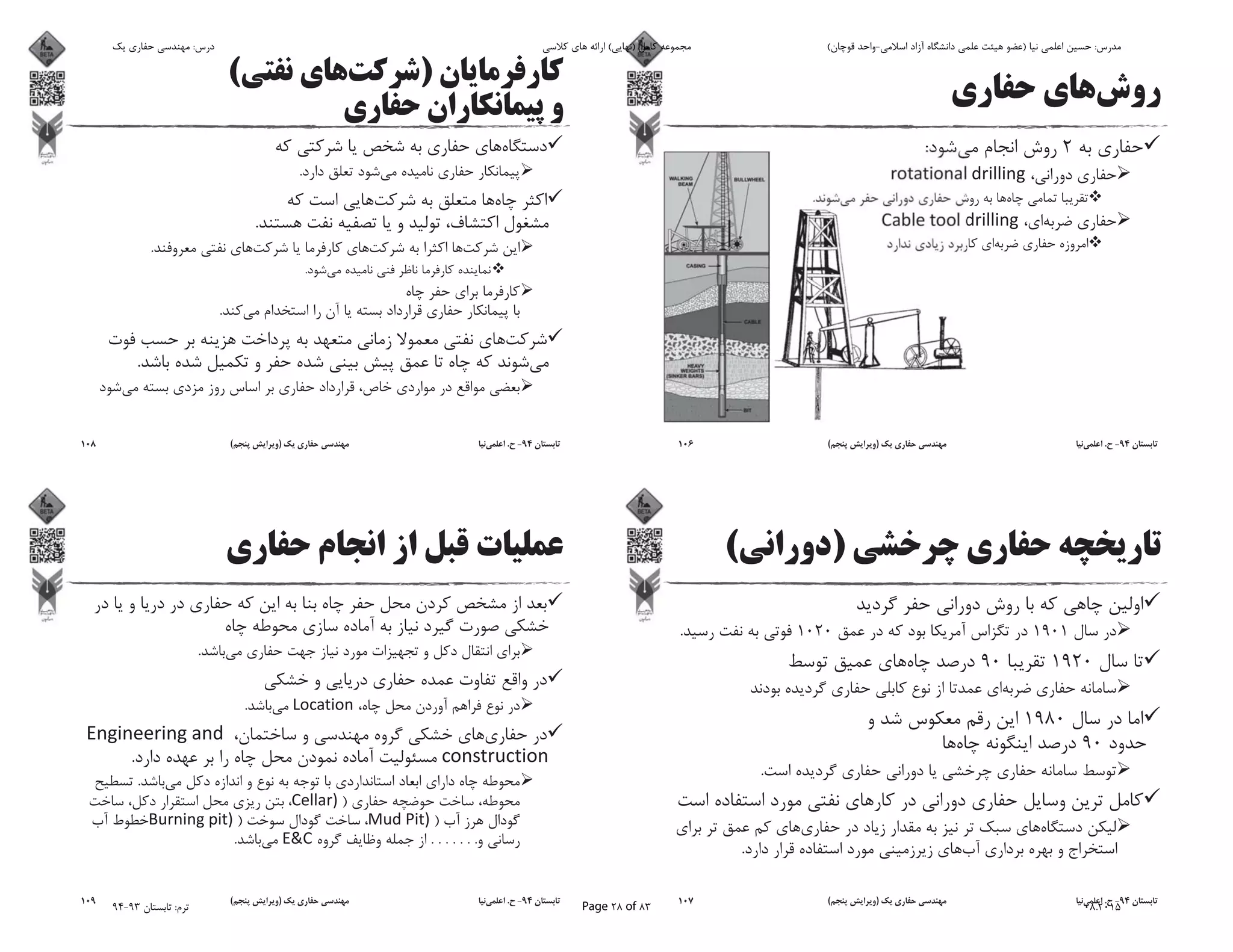 2:
.
94-.)(106
)(
19011020.
192090
1980
90
.
.
94-.)(107
)(
.
.
.
.
.
.
94-.)(108
.
.
.
.
)
))
. . . . . . ..
94-.)(109
‫ﯾﮏ‬ ‫ﺣﻔﺎرى‬ ‫ﻣﻬﻨﺪﺳﻰ‬ :‫درس‬ ‫ﮐﻼﺳﻰ‬ ‫ﻫﺎى‬ ‫اراﺋﻪ‬ (‫)ﻧﻬﺎﯾﻰ‬ ‫ﮐﺎﻣﻞ‬ ‫ﻣﺠﻤﻮﻋﻪ‬ (‫ﻗﻮﭼﺎن‬ ‫اﺳﻼﻣﻰ-واﺣﺪ‬ ‫آزاد‬ ‫داﻧﺸﮕﺎه‬ ‫ﻋﻠﻤﻰ‬ ‫ﻫﯿﺌﺖ‬ ‫)ﻋﻀﻮ‬ ‫ﻧﯿﺎ‬ ‫اﻋﻠﻤﻰ‬ ‫ﺣﺴﯿﻦ‬ :‫ﻣﺪرس‬
94-93 ‫ﺗﺎﺑﺴﺘﺎن‬ :‫ﺗﺮم‬ Page 28 of 83 08.2015
 