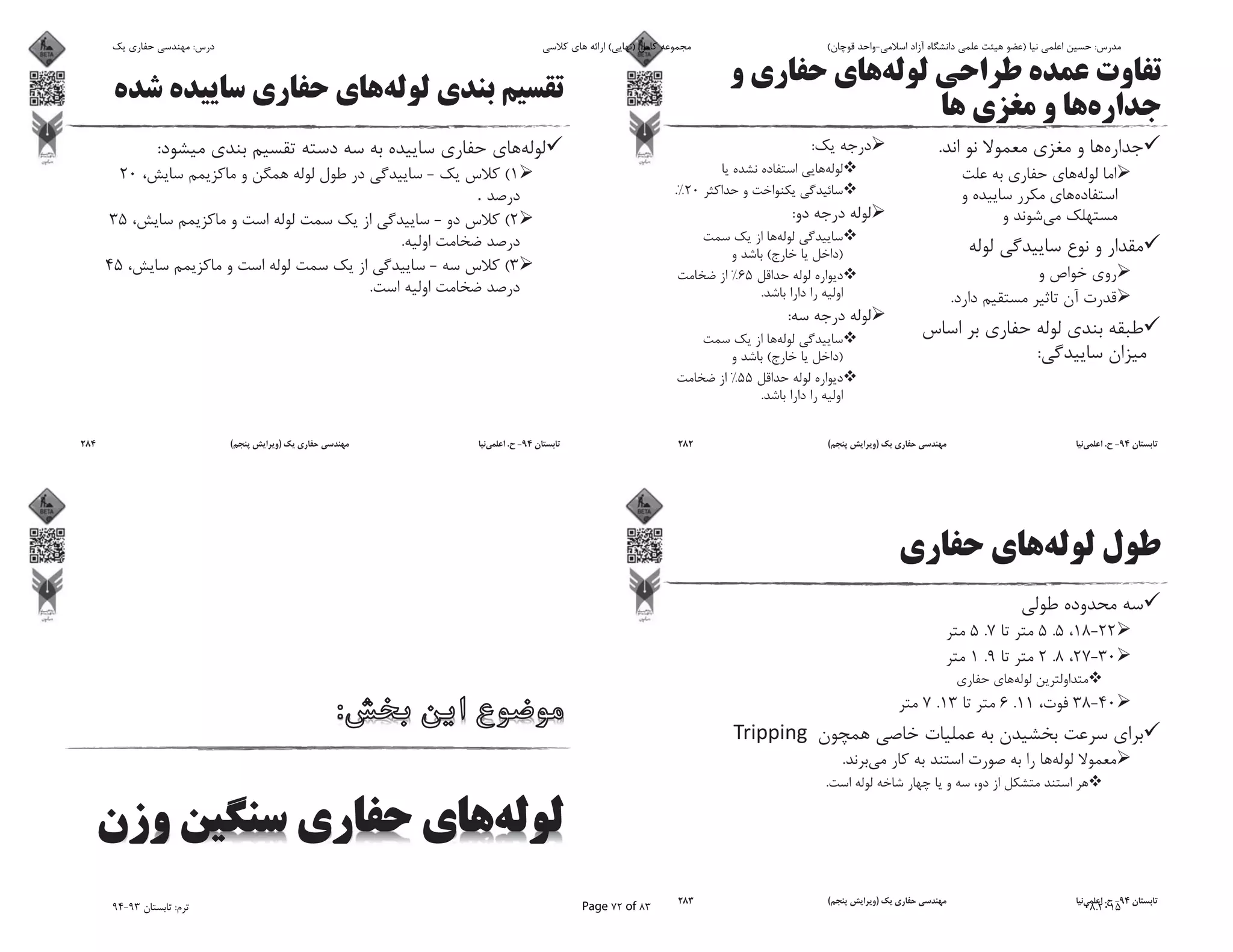 .
.
:
:
20.%
:
)(
65%
.
:
)(
55%
.
94-.)(282
22-185.57.5
30-278.29.1
40-3811.613.7
.
.
94-.)(283
:
1(-20
2(-35
.
3(-45
.
94-.)(284
‫ﯾﮏ‬ ‫ﺣﻔﺎرى‬ ‫ﻣﻬﻨﺪﺳﻰ‬ :‫درس‬ ‫ﮐﻼﺳﻰ‬ ‫ﻫﺎى‬ ‫اراﺋﻪ‬ (‫)ﻧﻬﺎﯾﻰ‬ ‫ﮐﺎﻣﻞ‬ ‫ﻣﺠﻤﻮﻋﻪ‬ (‫ﻗﻮﭼﺎن‬ ‫اﺳﻼﻣﻰ-واﺣﺪ‬ ‫آزاد‬ ‫داﻧﺸﮕﺎه‬ ‫ﻋﻠﻤﻰ‬ ‫ﻫﯿﺌﺖ‬ ‫)ﻋﻀﻮ‬ ‫ﻧﯿﺎ‬ ‫اﻋﻠﻤﻰ‬ ‫ﺣﺴﯿﻦ‬ :‫ﻣﺪرس‬
94-93 ‫ﺗﺎﺑﺴﺘﺎن‬ :‫ﺗﺮم‬ Page 72 of 83 08.2015
 