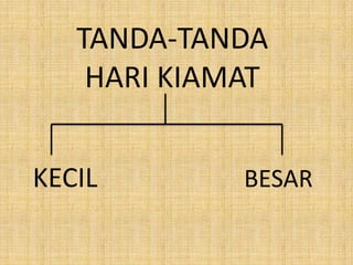 TANDA-TANDA
HARI KIAMAT
KECIL

BESAR

 