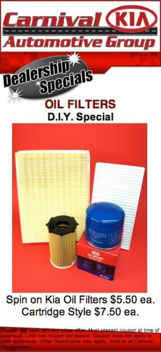 KIA Oil Filters For Sale TN | Kia Dealer Near Nashville