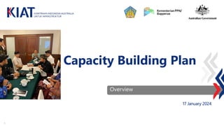1
Capacity Building Plan
Overview
17 January 2024
 