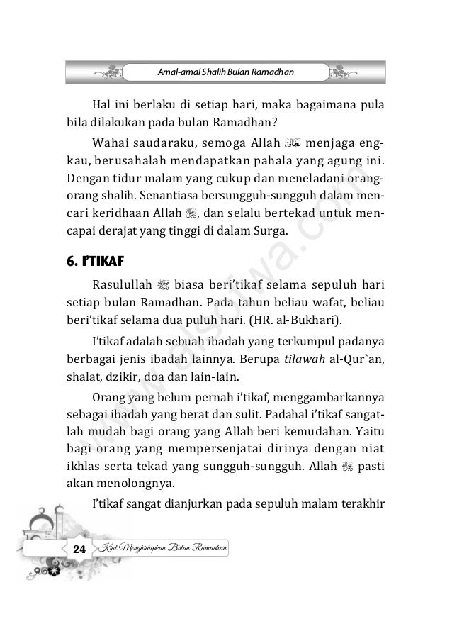 Kiat Kiat Menghidupkan Bulan Ramadhan