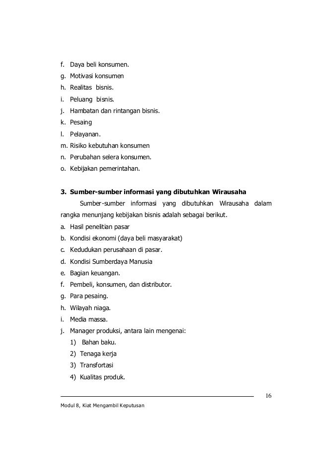 Kiat Mengambil Keputusan