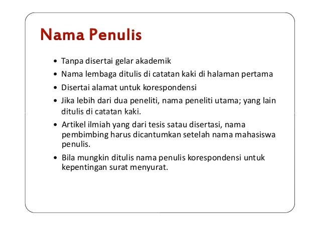 Kiat nulis di jurnal Kiat nulis di jurnal