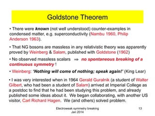 Spontaneous symmetry breaking in gauge theories | PPTX
