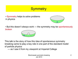 Spontaneous symmetry breaking in gauge theories | PPTX