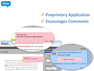  Proprietary Application
 Encourages Comments
 
