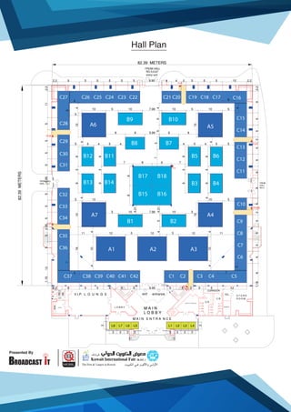 Presented By
A1 A2 A3
A4
A5A6
A7
B1 B2
B3
B7B8
B9 B10
B4
B5 B6B11B12
B13 B14
B15 B16
B17 B18
C1 C2 C3 C4 C5
C6
C7
C8
C9
C10
C11
C12
C13
C14
C15
C16C17C18C19C20C21C22C23C24C25C26C27
C28
C29
C30
C31
C32
C33
C34
C35
C36
C37 C38 C39 C40 C41 C42
Hall Plan
 