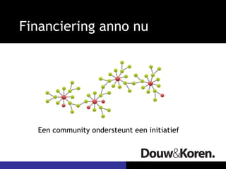Financiering anno nu




  Een community ondersteunt een initiatief
 
