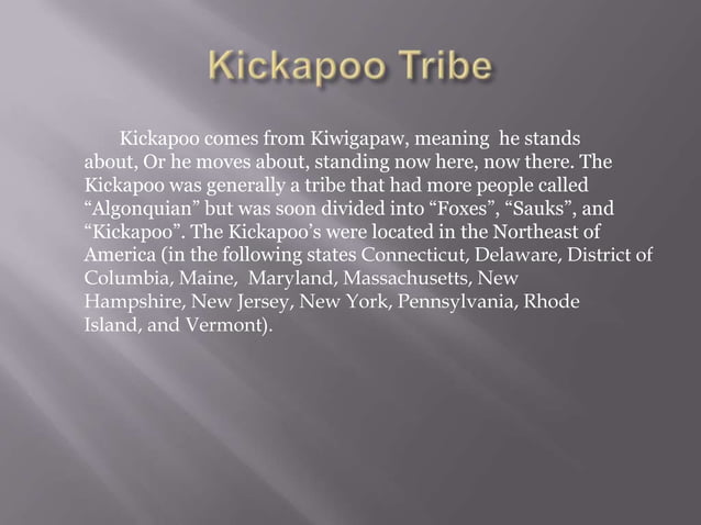 Kickapoo Presentation | PPTX