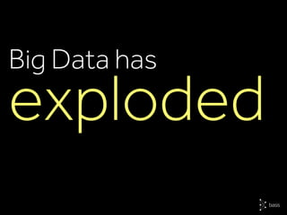 Big Data has
exploded
 