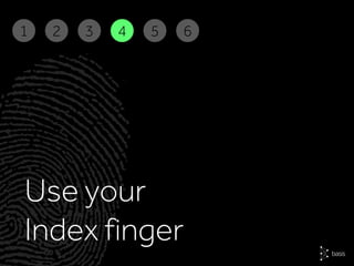 Use your
Index finger
2 3 4 5 61
 