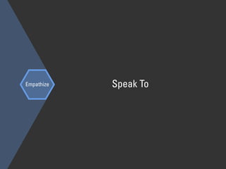 Empathize Speak To
 