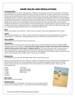 Kickball Rules.pdf Dayton Kickball Tournament 2015 (Registration Packet) | PDF