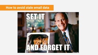 How to avoid stale email data
 