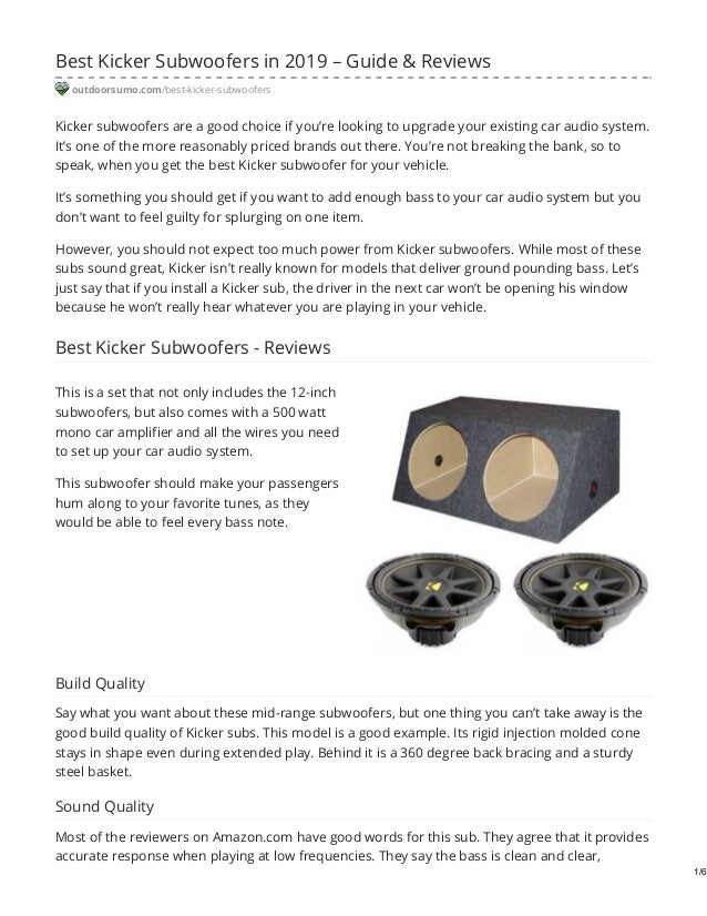 kicker c12 subwoofer