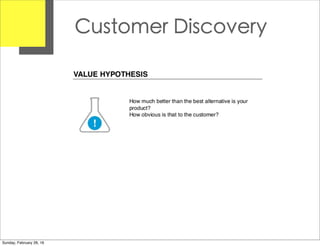 Customer Discovery
Sunday, February 28, 16
 