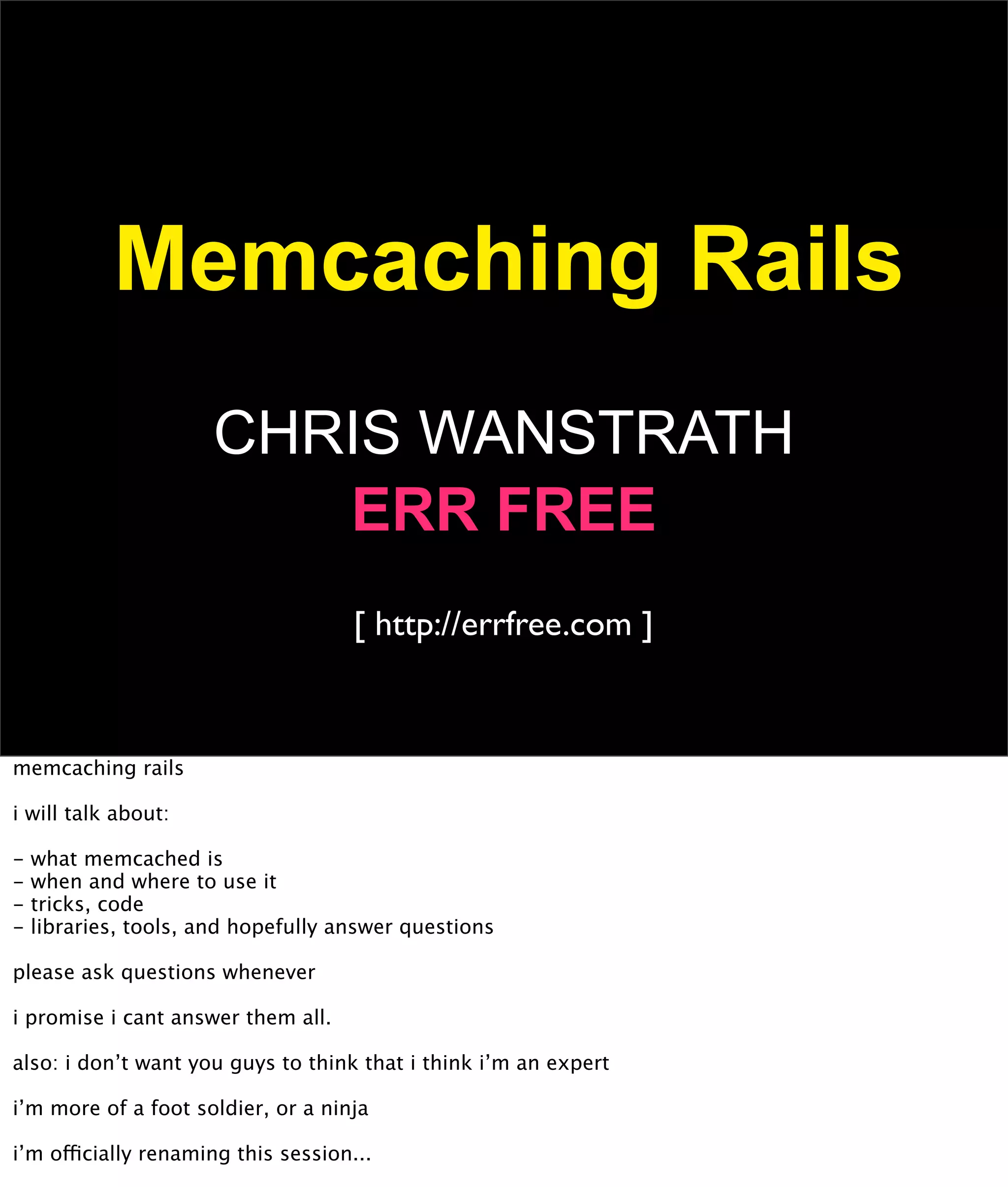 Kickin' Ass with Cache-Fu (with notes)