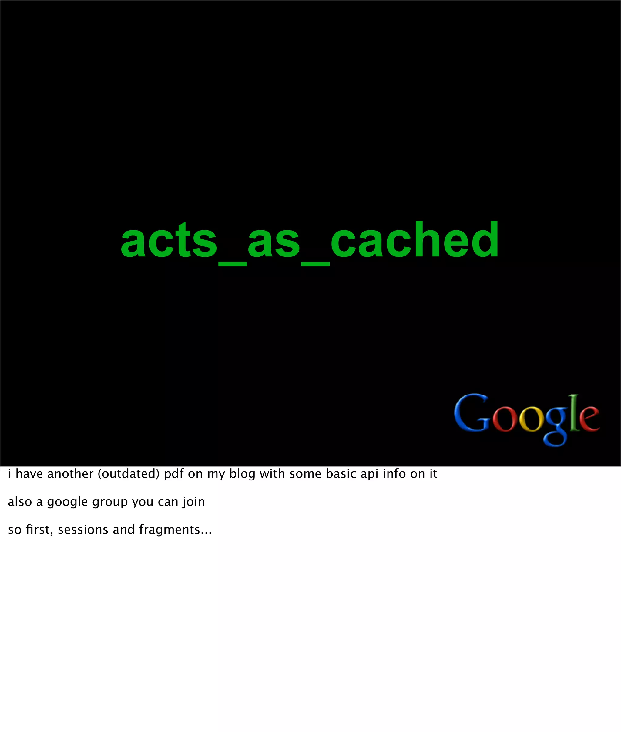 Kickin' Ass with Cache-Fu (with notes)