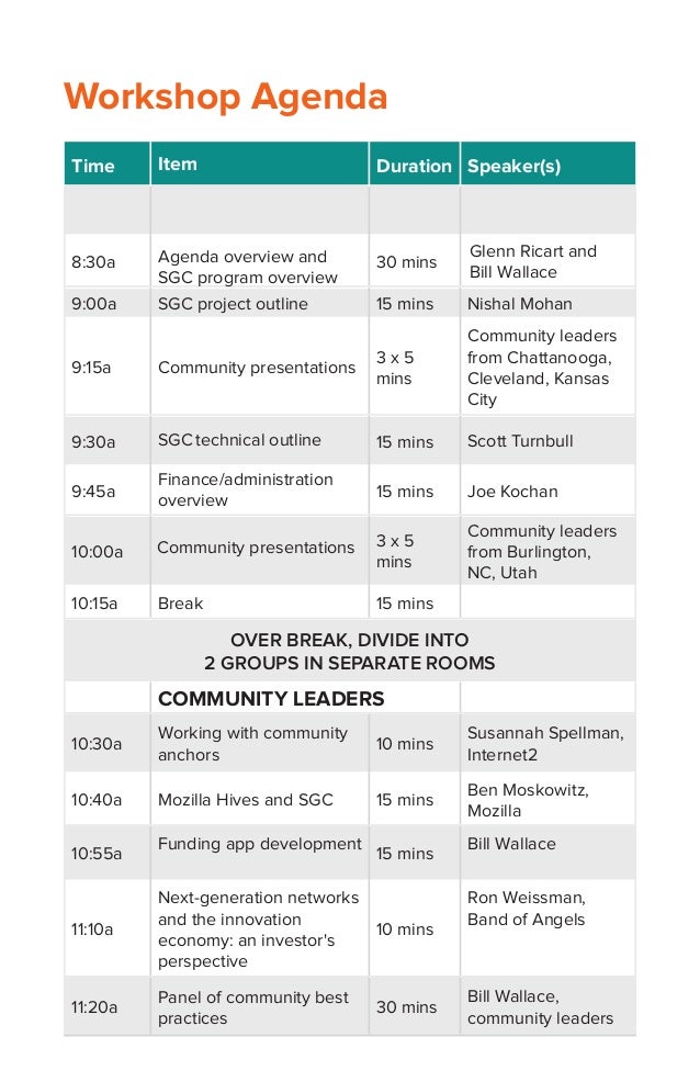 Kickoff Agenda