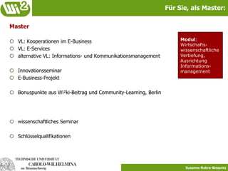 TUgetherDas Studierendenportal(2008-2011)E-ServicesInnovative Dienste für die StudierendenWeb 2.0:Studierende untereinander und mit der UniversitätSituierungSituationen der Studierenden erfassenService-EngineeringIntegration der Studierenden, z. B. Login-Days
