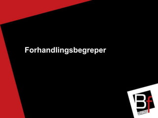Forhandlingsbegreper
 