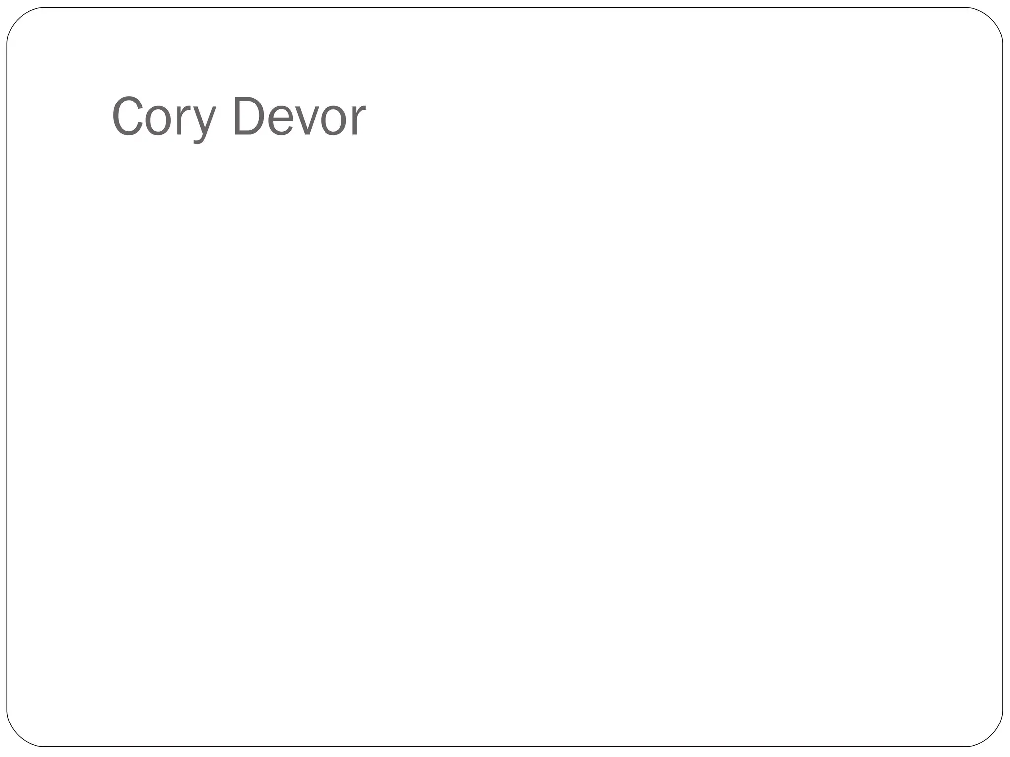 Cory Devor 