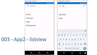 003 - App2 - listview
 