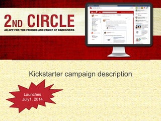 Kickstarter campaign description
Launches
July1, 2014
 