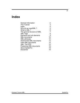 Kickstart Tutorial Xml