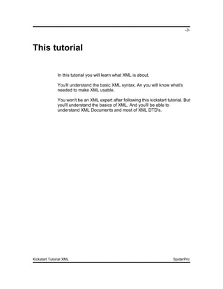 Kickstart Tutorial Xml
