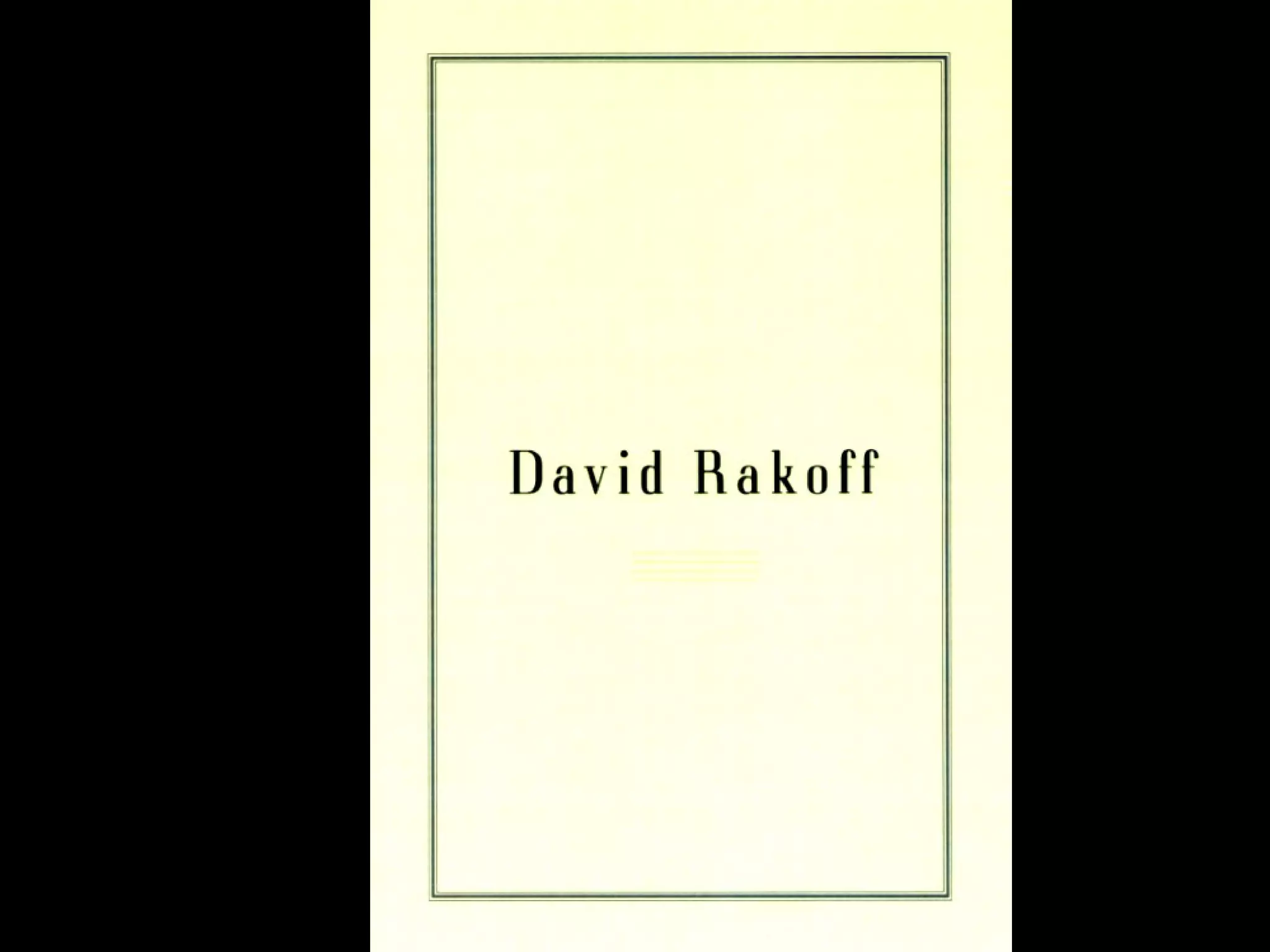 DAVID RAKOFF