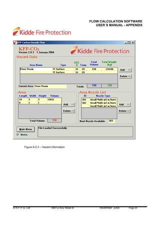© K.F.P.S. Ltd 98812-402 Issue B November 2004 Page 26
FLOW CALCULATION SOFTWARE
USER`S MANUAL - APPENDIX
Figure A-2.3 – Hazard Information
 