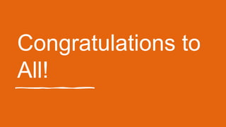 Congratulations to
All!
 