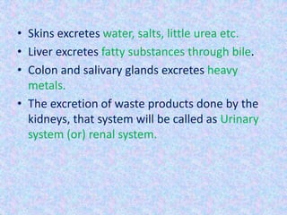 Kideney & body fluids | PPTX