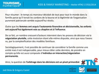 KIDS & FAMILY MARKETING – Atelier #TN2 17/03/2014
Joël Brée & Grégory Castel
Pour résumer : le temps où monsieur décidait ...