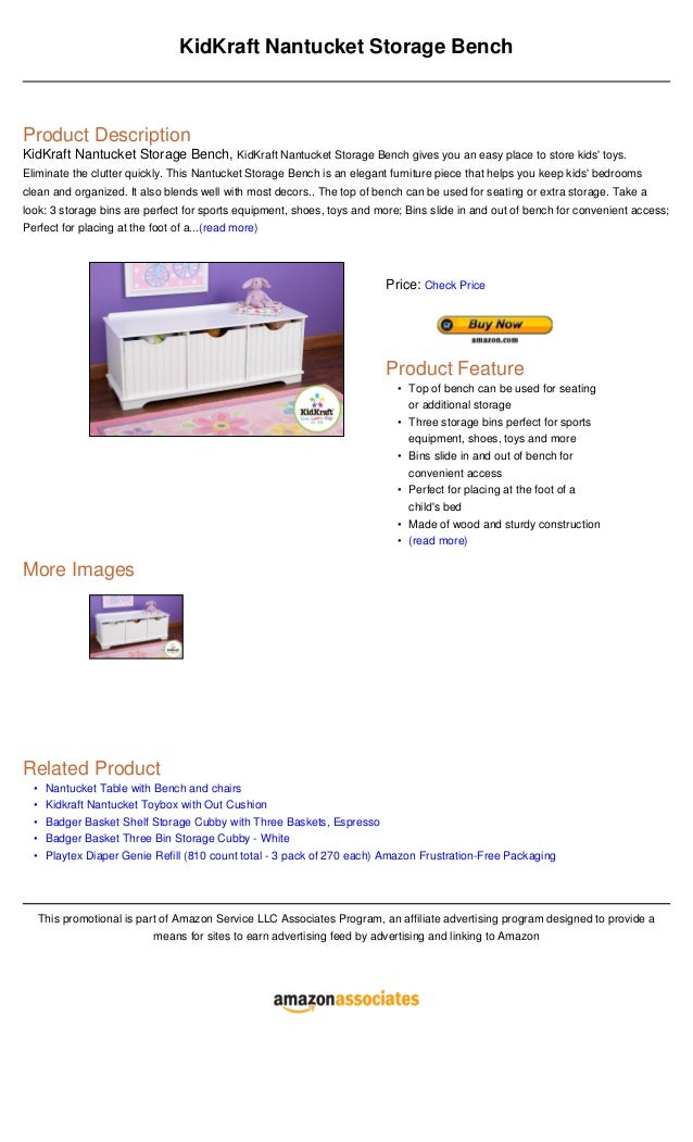 Kid Kraft Nantucket Storage Bench