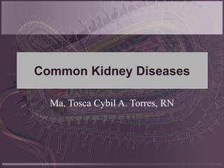 Common Kidney Diseases Ma. Tosca Cybil A. Torres, RN 