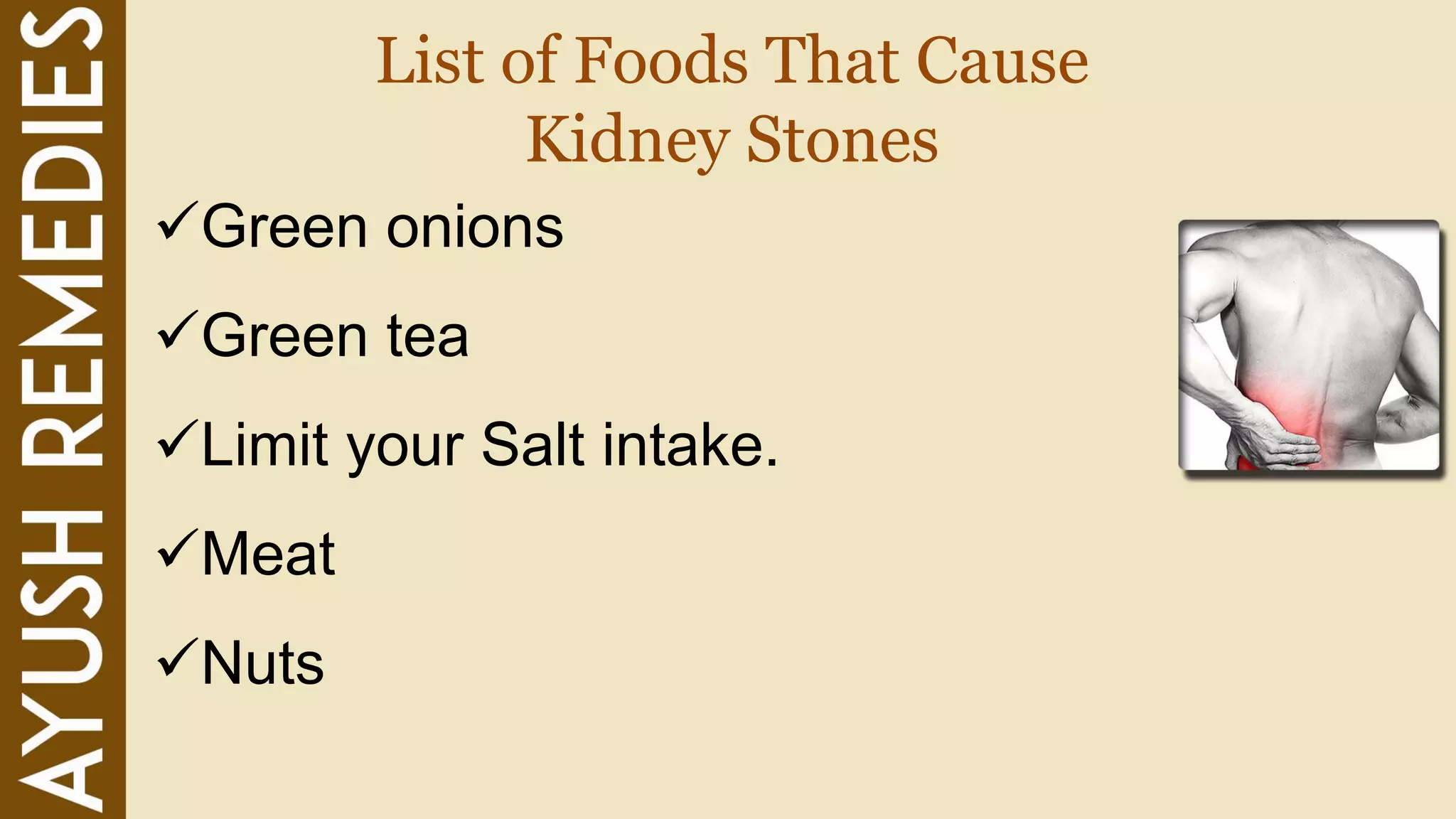 Kidney Stone Diet, List of Foods to Eat and Avoid During Kidney Stones ...