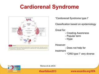 Ronco Classification comorbidities in AHF Kidney disease | PDF