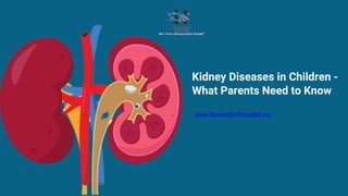 Kidney Diseases in Children -
What Parents Need to Know
www.hiranandanihospital.org
 