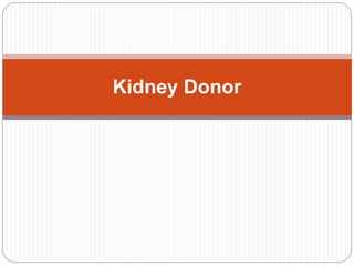 Kidney Donor
 