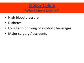 Removing nitrogenous waste products
