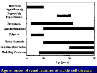 Age at onset of renal features of sickle cell diseaseAge at onset of renal features of sickle cell disease
 