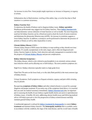 Understanding the Kidney Function Test to Evaluate Renal Health