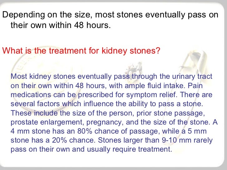 kidney stone size of kidney stones