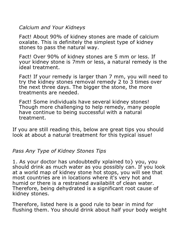 How Do You Pass A Kidney Stone Naturally How Do You Pass A Kidney Stone Naturally