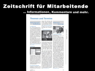 Zeitschrift für Mitarbeitende …  Informationen , Kommentare und mehr. 